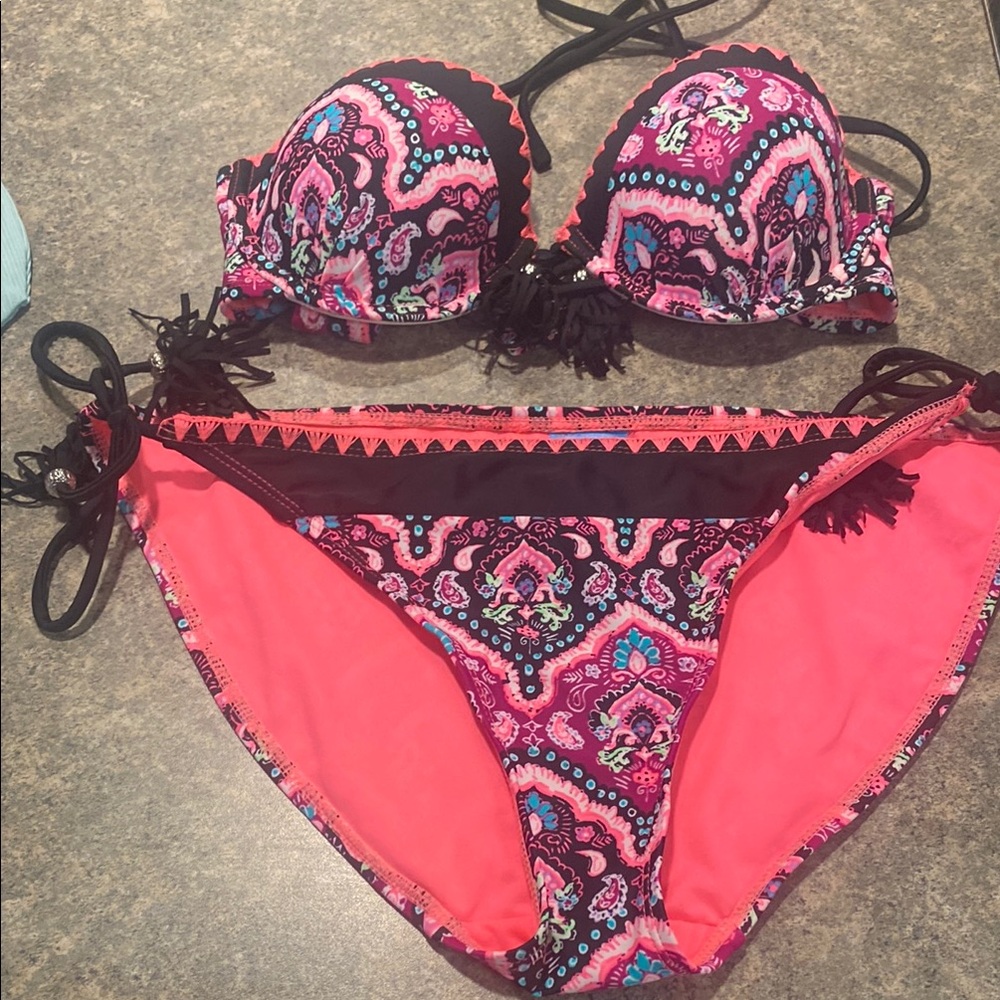 Catalina Pink and Black Bikini